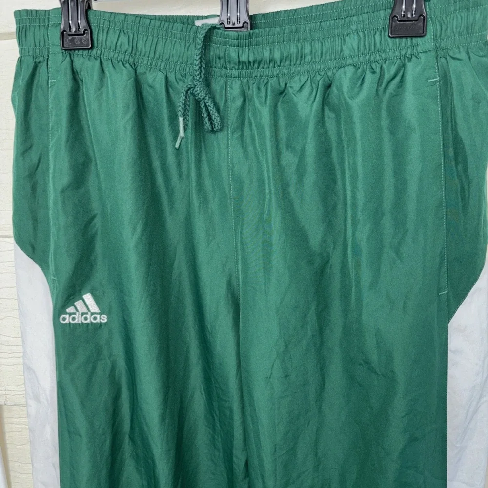 Adidas Soccer Warmup Pants  Size M Green  Ankle Zip  235033
